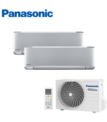 Aer Conditionat MULTISPLIT PANASONIC ETHEREA SILVER CU-2E15SBE / CS-XZ9SKEW + CS-XZ12SKEW INVERTER 9+12k BTU/h