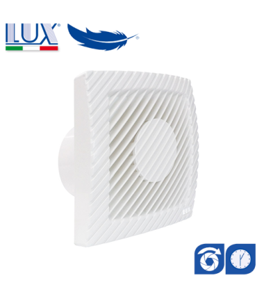 Ventilator axial LUX Serie L150, fabricat in Italia, clapet anti-retur, timer, debit 180 mc/h