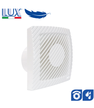 Ventilator axial LUX Serie L120, fabricat in Italia, clapet anti-retur, senzor umiditate, debit 160 mc/h