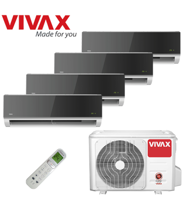 Aer Conditionat MULTISPLIT VIVAX ACP-36COFM105AERI / 2x ACP-09CIFM25AERI + 2x ACP-12CIFM35AERI SILVER MIRROR Inverter