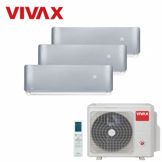 Aer Conditionat MULTISPLIT VIVAX ACP-27COFM79AERI / 3x ACP-12CH35AERI SILVER Triplu Split Inverter