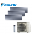 Aer Conditionat MULTISPLIT DAIKIN Emura 3MXM68A / 2x FTXJ25AS + FTXJ35AS Wi-Fi Silver R32 Triplu Split Inverter